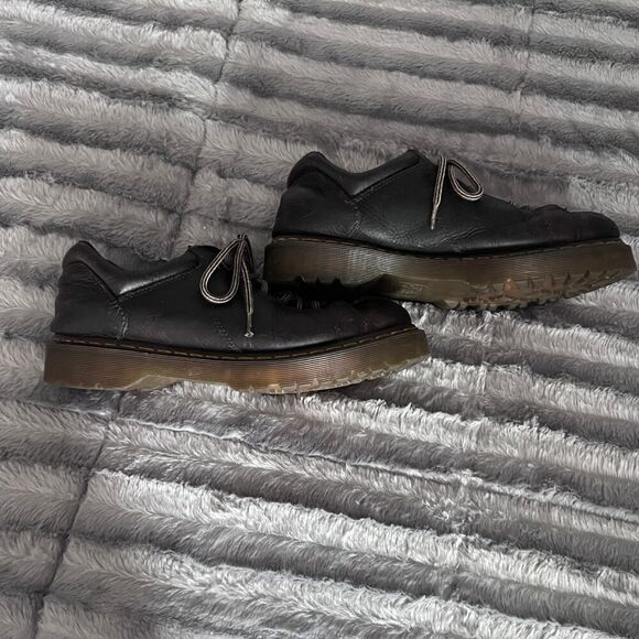 Vintage Dr. Martens Brown Grizzly Chunky Leather Low Boots-UK 11 US 12 - Picture 2 of 11